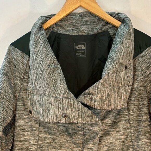 The North Face Women’s Long Pseudio Cowlneck Full Zip Green Puffer Jacket XS - Picture 6 of 12